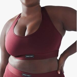 Savage X Fenty Women's Lineup Low-Impact Sports Bra Red Cocoa SZ S NWT‎ IN PKG